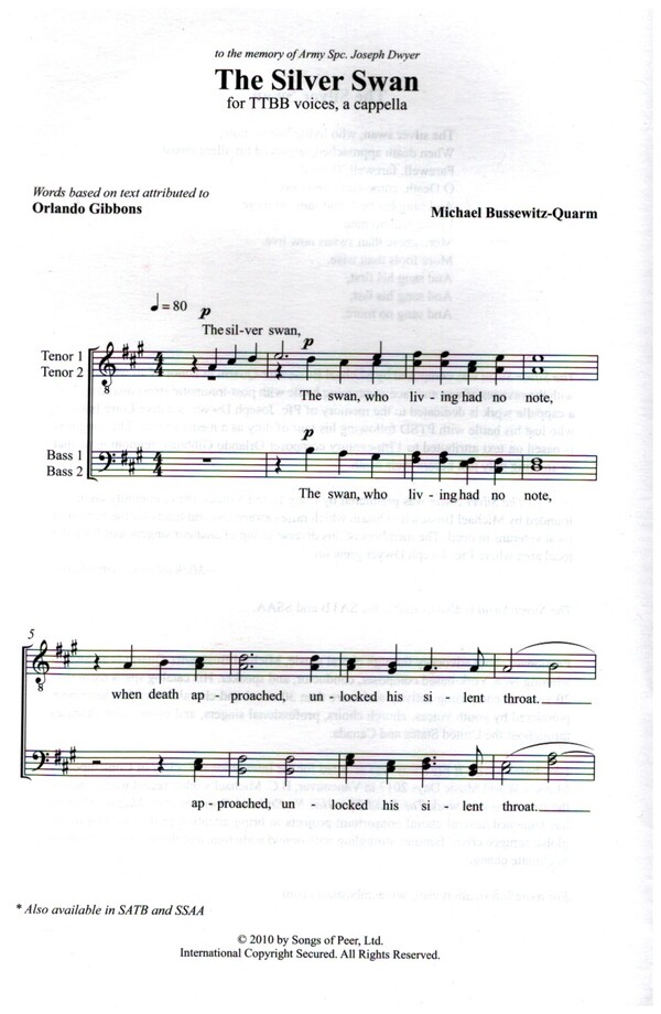  Michael Bussewitz-Quarm - The Silver Swan