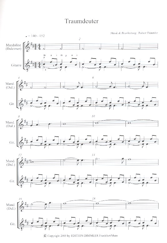 Rainer Dimmler - Traumdeuter für Mandoline