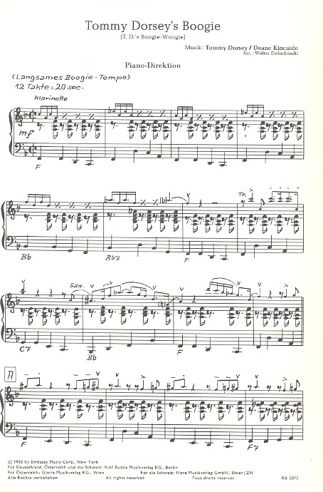 Tommy Dorseys Boogie und