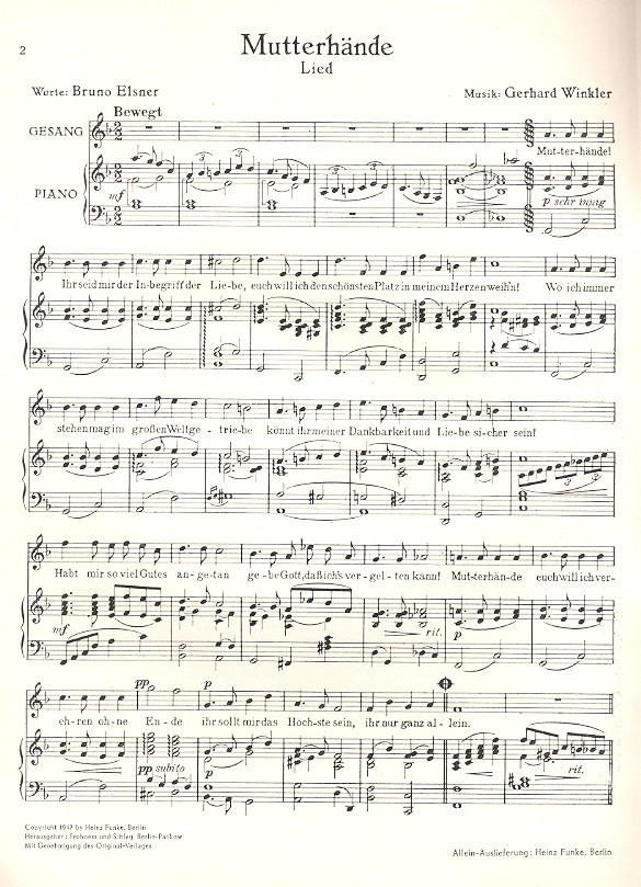 Gerhard Winkler - Mutterhände: