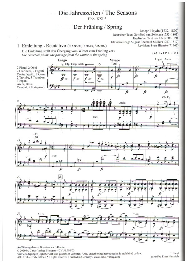  Franz Joseph Haydn - Die Jahreszeiten Hob.XXI:3