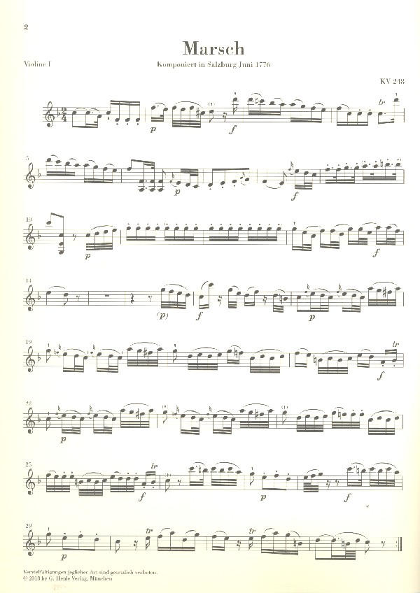 Wolfgang Amadeus Mozart - Marsch KV248 und Divertimento KV247