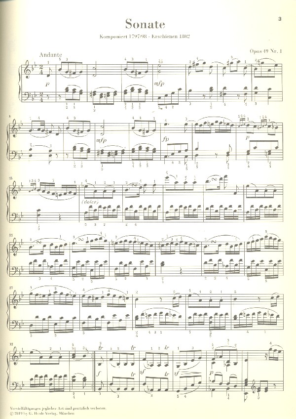  Ludwig van Beethoven - 5 leichte Klaviersonaten