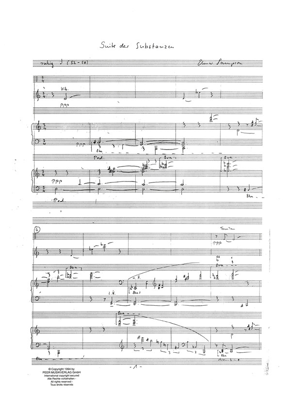 Elmar Lampson - Suite der Substanzen 1