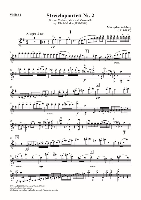 Mieczyslaw Weinberg - Streichquartett Nr.2 op.3