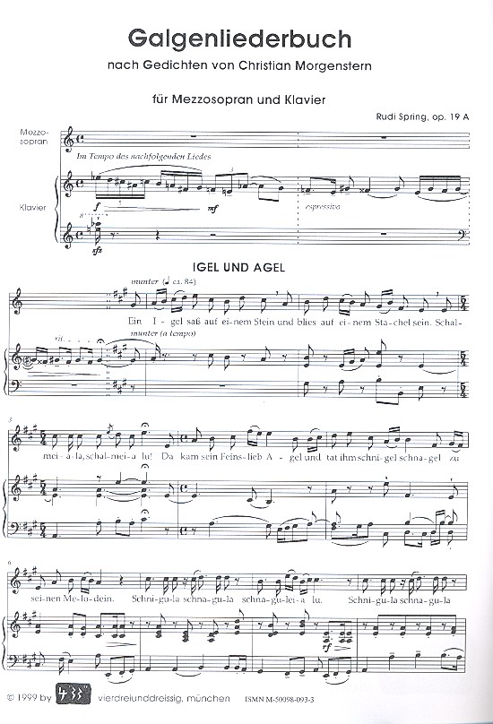 Rudi Spring - Galgenliederbuch Band 1