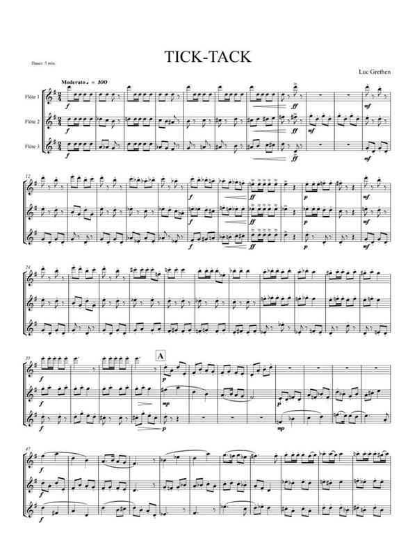 Luc Grethen - Tick-Tack für 3 Flöten