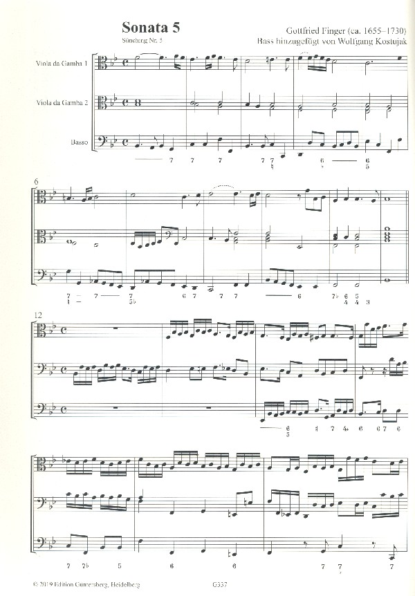 Gottfried Finger - Sonata no.5