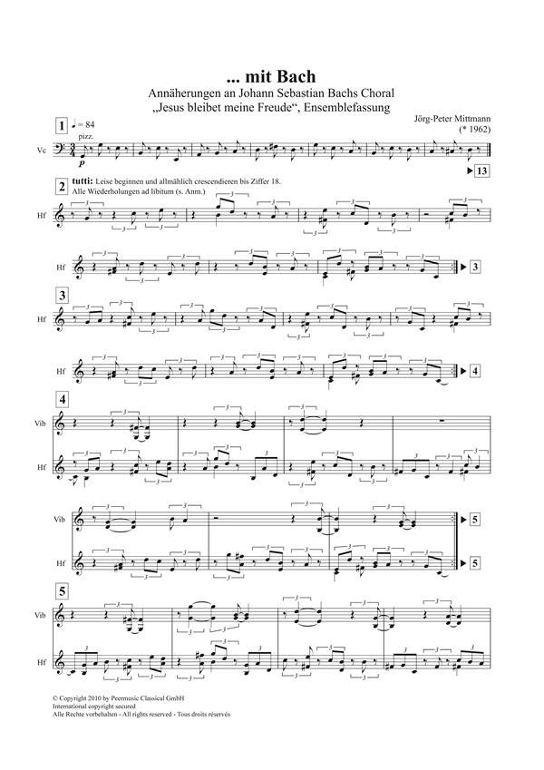 Jörg-Peter Mittmann - .....mit Bach - Annäherung an den Choral Jesus bleibet meine Freude