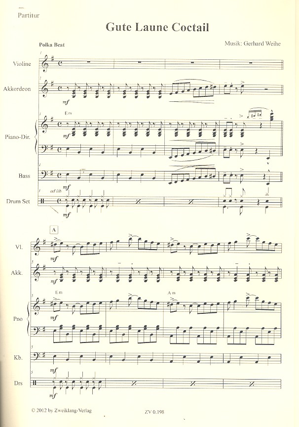 Gerhard Weihe - Gute-Laune-Cocktail für Salon-Ensemble
