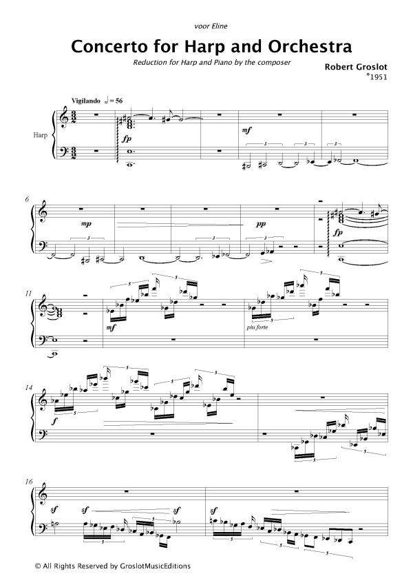 Robert Groslot - Concerto for Harp and Orchestra