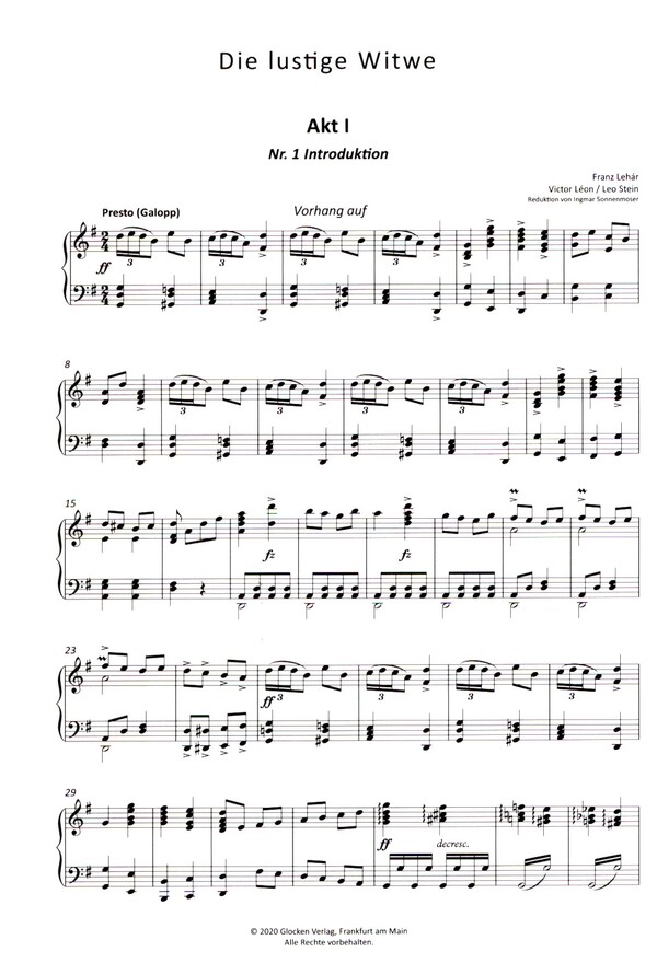  Franz Lehár - Die lustige Witwe - neue überarbeitete Ausgabe