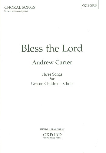 Bless the Lord  for unison children's choir  score