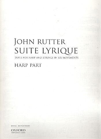 Suite lyrique  for harp and strings  harp part