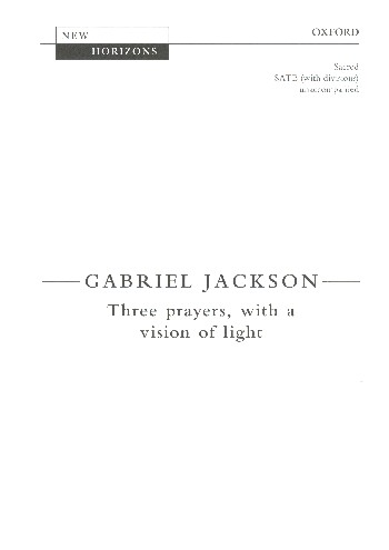 Three Prayers with a Vision of Light  for mixed chorus a cappella  score