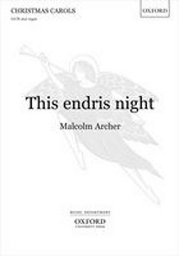 Archer, Malcolm  This endris Night for mixed chorus and organ  score