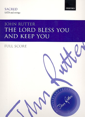 The Lord bless You and keep You  for mixed chorus and strings  score
