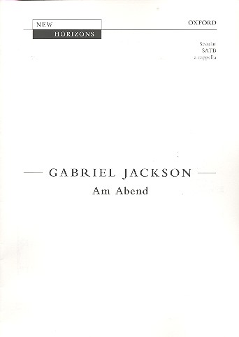 Am Abend  for mixed chorus a cappella  score (dt)