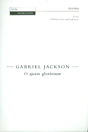 O quam gloriosum  for mixed chorus and organ  score