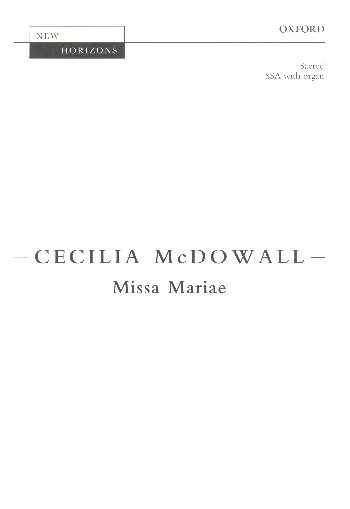 Missa Mariae&nbsp;&nbsp;for female chorus and organ&nbsp;&nbsp;score