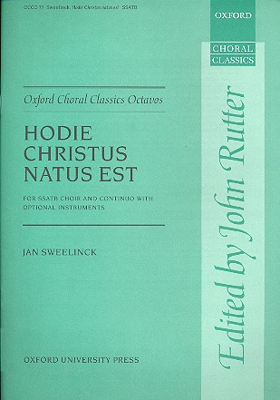 Hodie Christus natus est  für gem Chor und Bc  Partitur