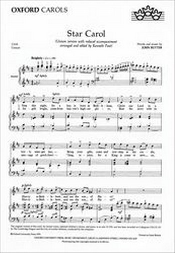 Star Carol  for female chorus (children's chorus) and piano  score