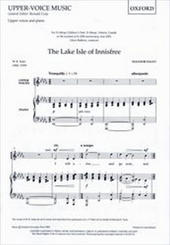The Lake Isle of Innisfree  for upper voices and piano  score