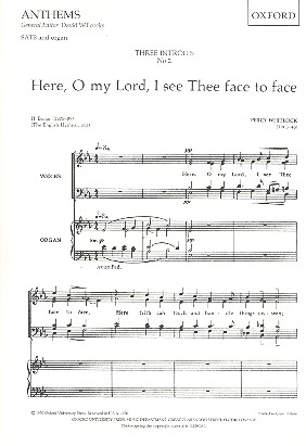 Here o my Lord I see Thee Face to Face  for mixed chorus and organ  