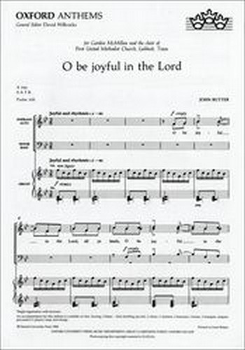 O be joyful in the Lord for mixed  chorus and organ,  score  