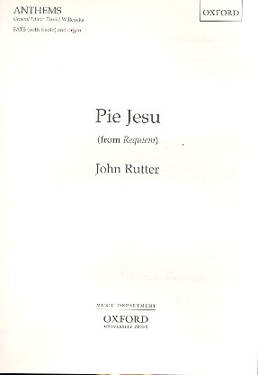 Pie Jesu from Requiem for soprano,  mixed chorus and organ  score