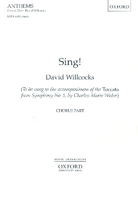 Sing for mixed chorus and organ  chorus score  