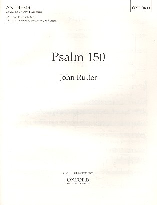 Psalm 150 for soli (SSS),  mixed chorus, brass, percussion  and organ,   vocal score (en)