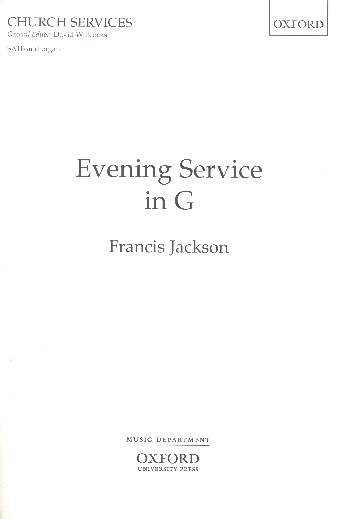 Evening Service in G&nbsp;&nbsp;for mixed chorus and organ&nbsp;&nbsp;chorus score