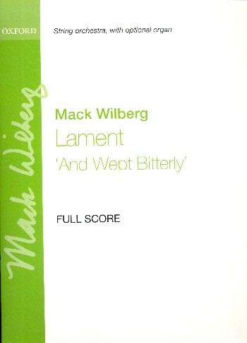 Lament  for string orchestra (organ ad lib)  score