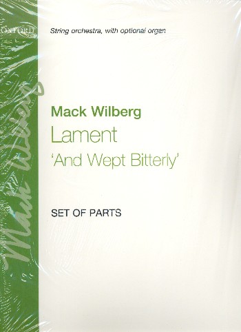 Lament  for string orchestra (organ ad lib)  parts (4-4-3-3-1)