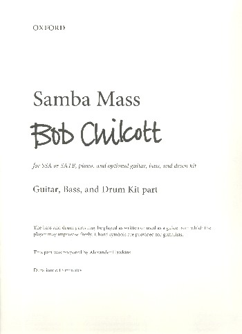 Samba Mass&nbsp;&nbsp;for female (children's) chorus and piano (rhythm group ad lib)&nbsp;&nbsp;bass and drum parts