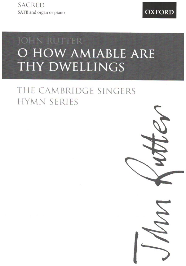 O how amiable are thy Dwellings  for mixed chorus and organ or piano  score
