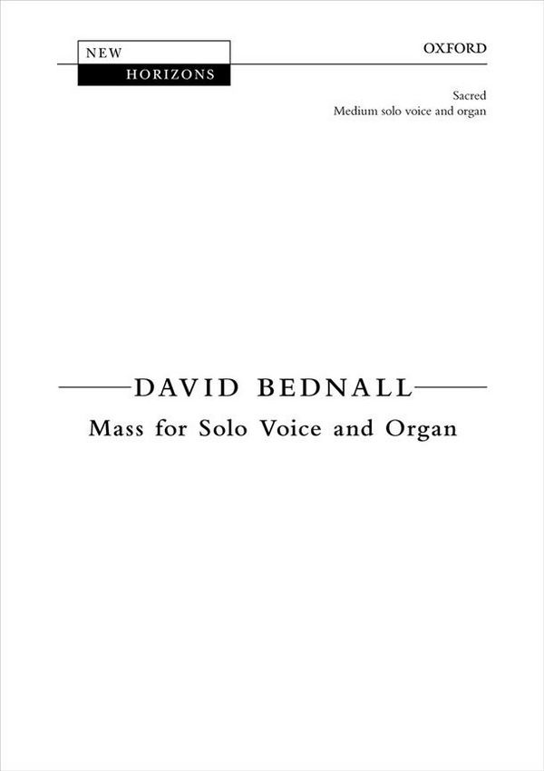 Bednall, Mass For Solo Voice & Organ (Low) Nh256  Low Voice and Organ  Book