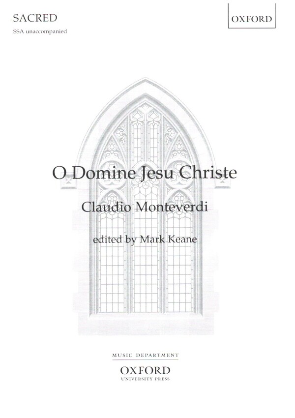 O Domine Jesu Christe&nbsp;&nbsp;for female chorus (SSA) unaccompanied&nbsp;&nbsp;score