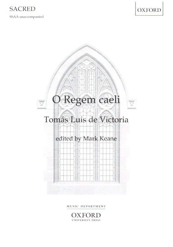 O Regem caeli&nbsp;&nbsp;for female choir (SSAA) unaccompanied&nbsp;&nbsp;score