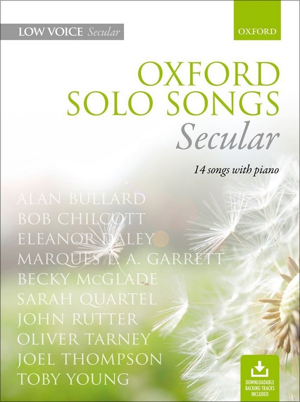 Oxford Solo Songs: Secular (+Online Audio)&nbsp;&nbsp;for low voice and piano&nbsp;&nbsp; 