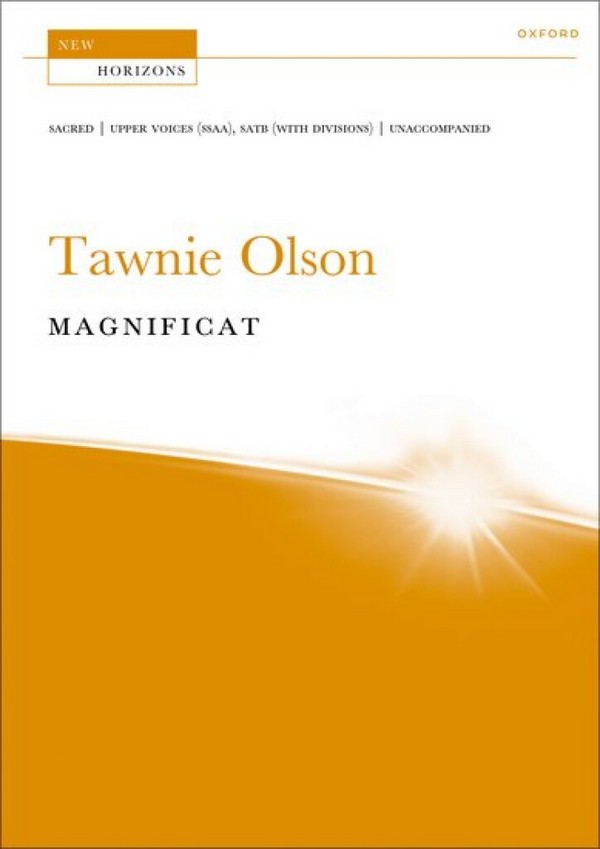Tawnie Olsen, Magnificat&nbsp;&nbsp;SSAA and SATB (div) Unaccompanied&nbsp;&nbsp;Chorpartitur