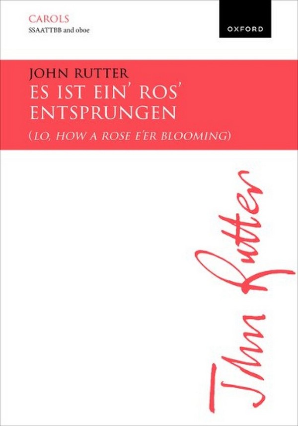Es ist ein' Ros' entsprungen&nbsp;&nbsp;for mixed chorus (SSAATTBB) and oboe&nbsp;&nbsp;score