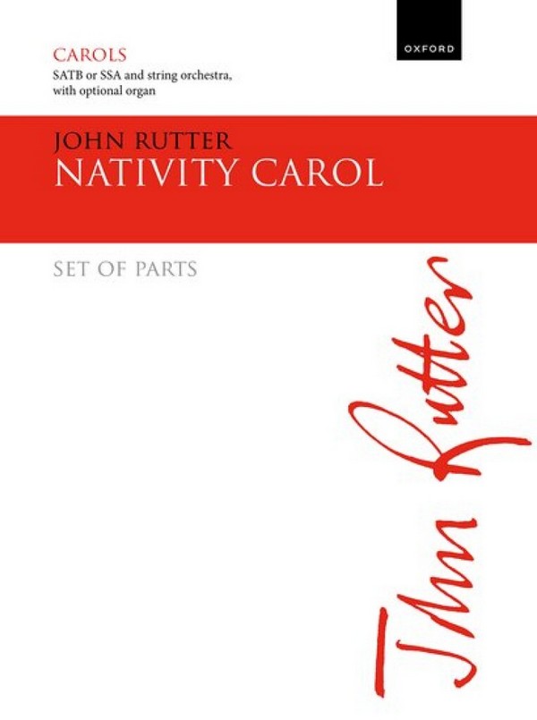 OUP9780193562714 Nativity Carol  for mixed chorus and strings  Set Of Parts