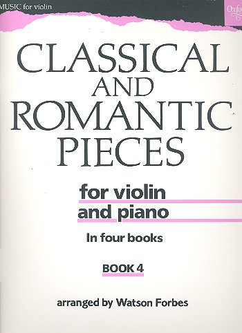A fourth Book of classical and  romantic pieces for violin and piano  