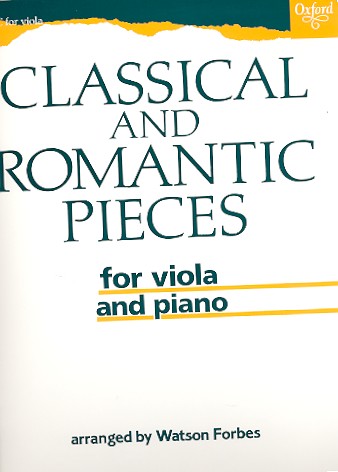 Classical and romantic Pieces&nbsp;&nbsp;for viola and piano&nbsp;&nbsp;