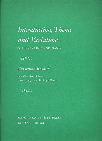 Introduction, Theme and Variations  for clarinet and piano  