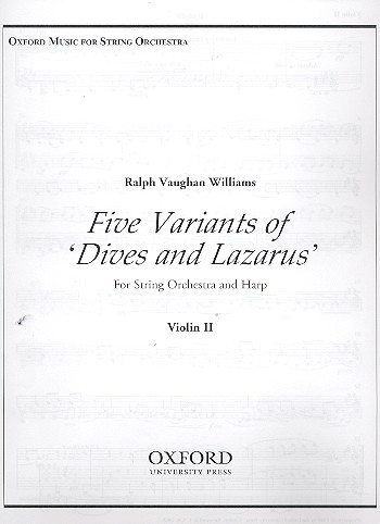 5 Variants of Dives and Lazarus  for harp and string orchestra  violin 2