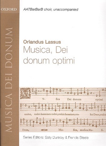 Musica Dei donum optimi  for&nbsp;&nbsp;mixed chorus (AATBarBarB) a cappella&nbsp;&nbsp;score