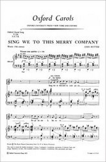 Rutter, John&nbsp;&nbsp;Sing we to this merry company&nbsp;&nbsp;